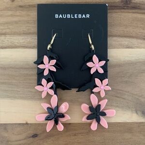 Baublebar Jasmine flower floral Earrings jewelry NWT